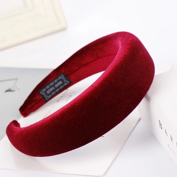 Accessories - Burgundy velvet headband